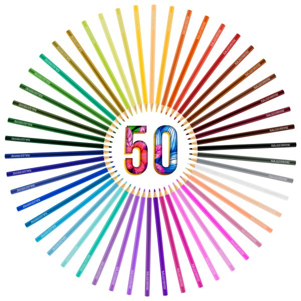 50 Piece Adult Coloring Book Artist Grade Colored Pencil Set with 4 Styles of Sketching & Drawing Paper - Sketching Shading Blending, Students Adults Beginners Sale - Image 3