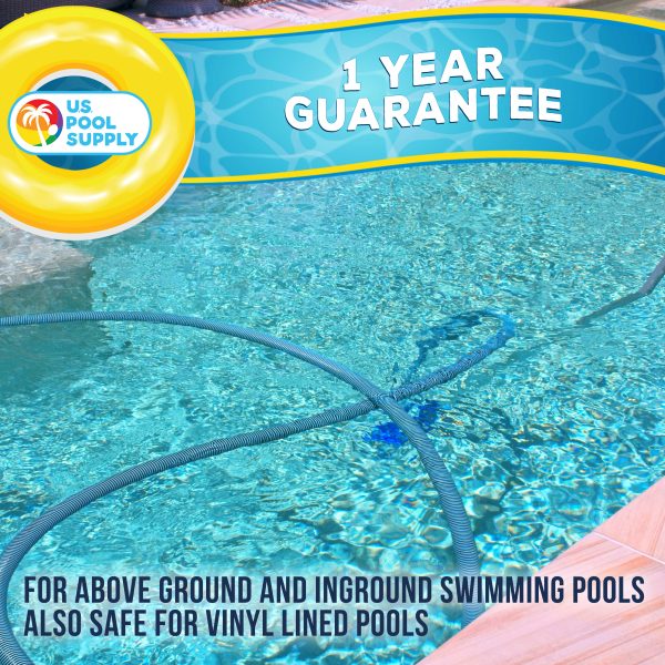 U.S. Pool Supply 12  Deluxe Weighted Butterfly Pool Vacuum Head with Side Brushes, Swivel Hose Connection - Above & In-Ground Pools – Vinyl Liner Safe on Sale - Image 5