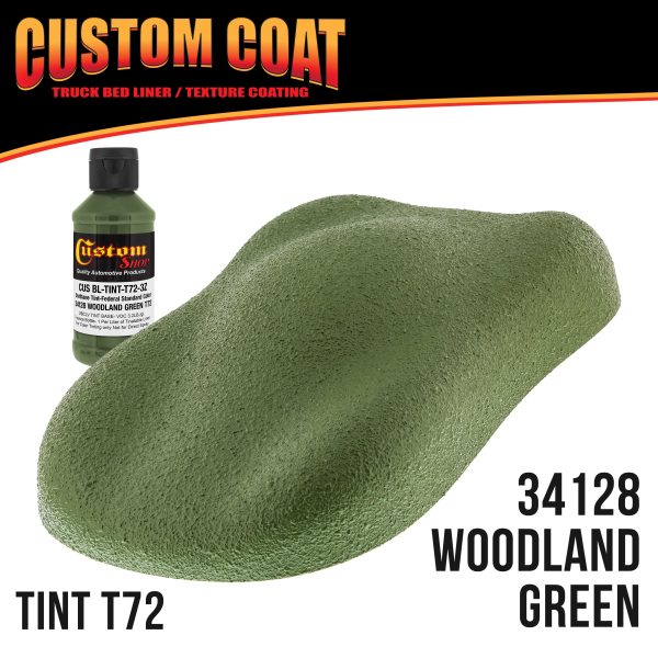Federal Standard Color #34128 Woodland Green T72 Urethane Spray-On Truck Bed Liner, 2 Quart Kit, Spray Gun & Regulator - Textured Protective Coating Online now - Image 2