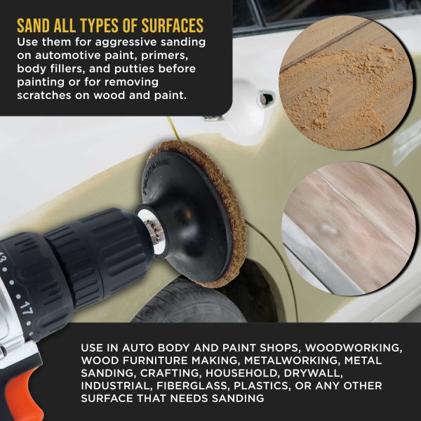 Dura-Gold 3  Diameter Surface Conditioning Discs Brown Coarse Sanding Grit (Box of 25) - R-Type Quick Change Roll Lock Connection Online - Image 4