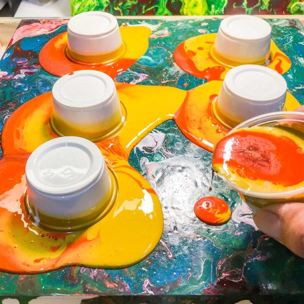 Professional Gloss Pouring Effects Medium, 64 oz. (Half-Gallon) - Improves Flow Consistency, Artist Techniques to Create Cell Effects, Mix with Art Acrylic Paint, Adjusts Viscosity For Cheap - Image 5
